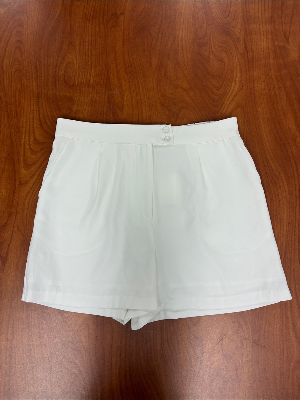 Skies Are Blue Boss Babe White High-Rise Shorts